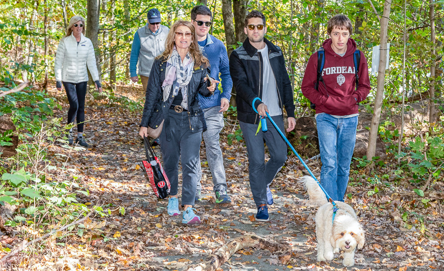 The trail walk is a great option for families... and pets.